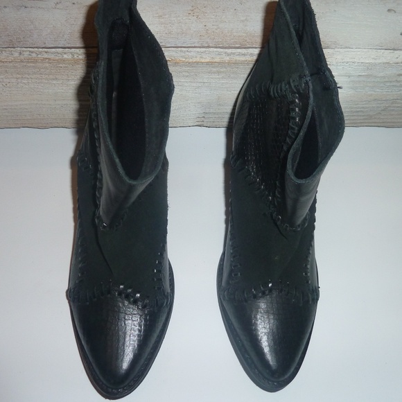 Musse & Cloud Jaeda Women's Bootie Ankle Black Pat - Picture 4 of 8